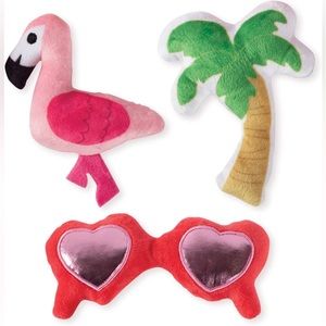 Fringe Studio Squeaker Pet Tropical Toy Set, Set of 3